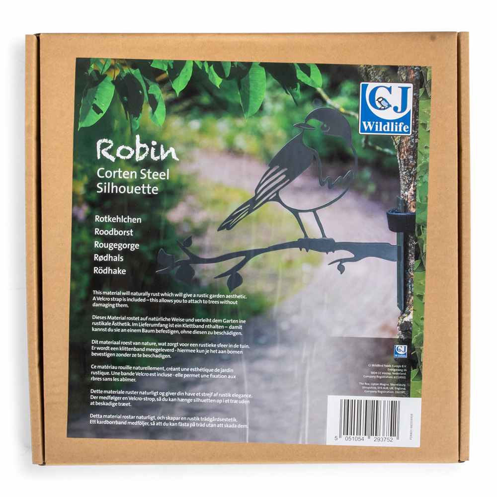 Metallsilhouette - Rotkehlchen | CJ Wildlife